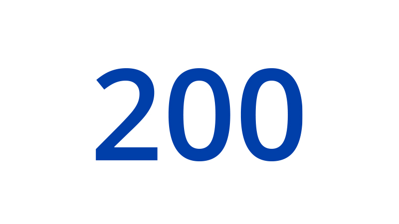 An illustration of the number 200.